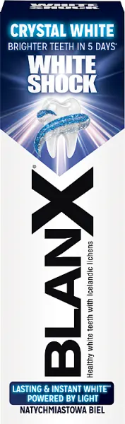BLANX White Shock, wybielająca pasta do zębów z formułą Actilux, 75 ml