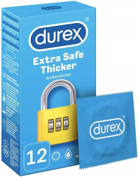 Durex Extra Safe, prezerwatywy wzmocnione, 12 sztuk