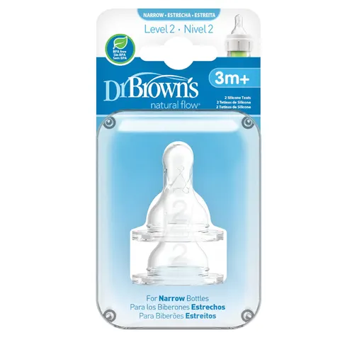 Dr Brown's Smoczek standard poziom 2 (3-6 miesięcy) 2 pak