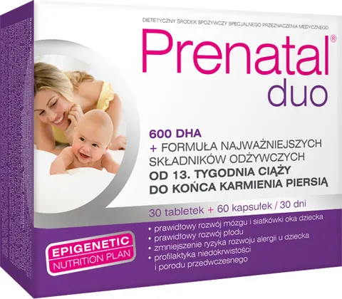 Prenatal duo, 30 kapsułek Classic + 60 kapsułek DHA