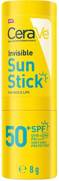 CeraVe, niewidoczny sztyft przeciwsłoneczny SPF50+, 8 g​