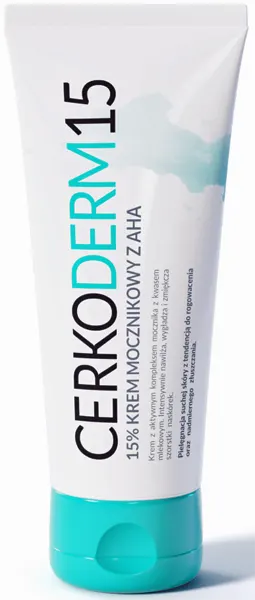 Cerkoderm 15, 15% krem mocznikowy z AHA, 75 ml