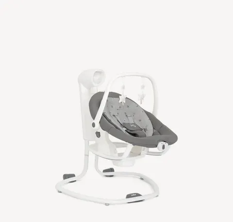 Huśtawka z bujaczkiem dla niemowląt Joie serina 2w1 cosmo grey