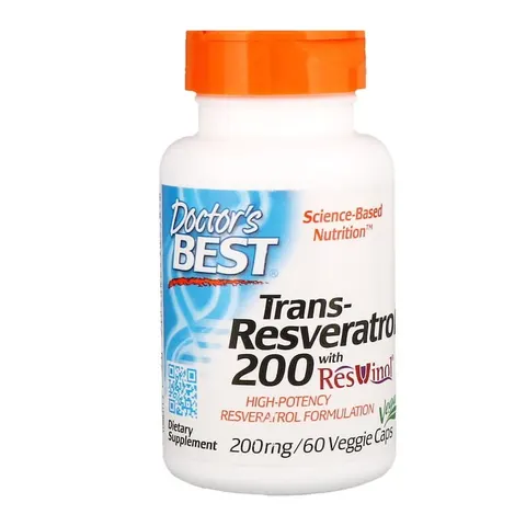 TransResveratrol 200 mg i Polifenole 80 mg 60 kapsułek Doctor's Best
