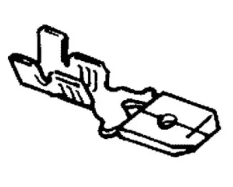 Konektor męski płaski 6,3 mm nieizolowany 0,5–1 mm² 100 szt. ELTA BP1120*100