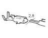 Konektor żeński płaski 2,8 mm nieizolowany 1–1,5 mm² 100 szt. ELTA BP1131*100