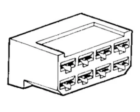Kostka na konektory płaskie 6,3 mm 8-pin 10 szt. ELTA BP12105*10
