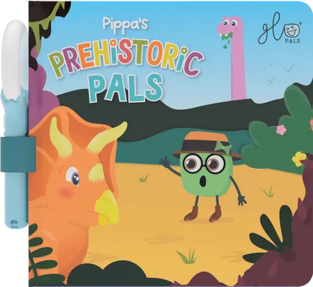 Glo Pals, Interaktywna, świecąca książeczka, Prehistoryczni Przyjaciele Pippy, seria Light-Up Library