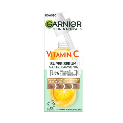 GARNIER VITAMIN C Super Serum do twarzy NA PRZEBARWIENIA, 30 ml