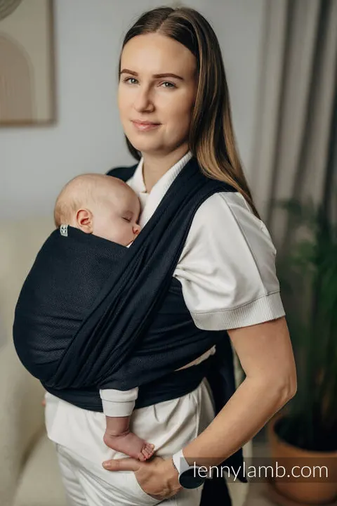 Chusta do noszenia dzieci, tkana splotem jodełkowym, bawełna
