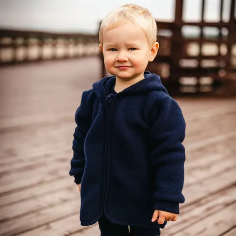 Eevi Kurtka granatowa z wełny merino