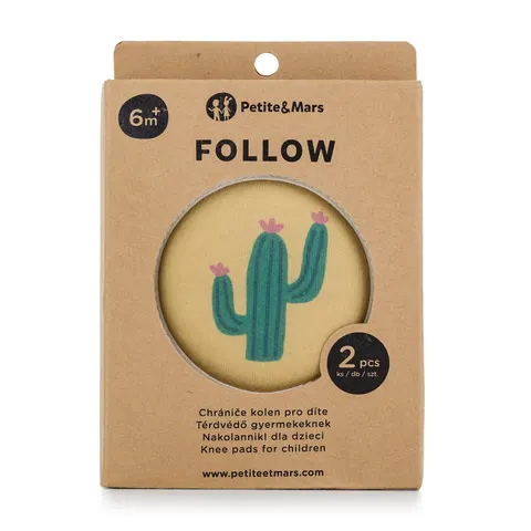 PETITE&MARS Elastyczne nakolanniki do raczkowania Follow Intense Ochre