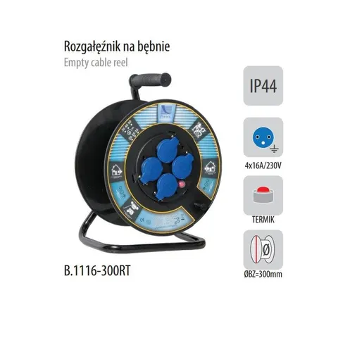 Rozgałęźnik na bębnie fi.300, 4xGZ16A (250V)