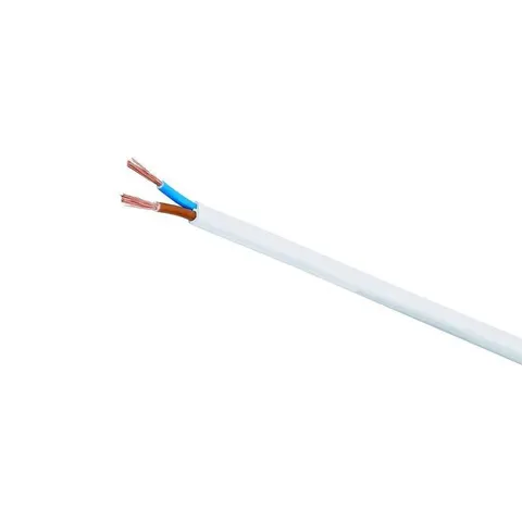 Przewód mieszkaniowy OMYp 2x1,0 H03VVH2-F 300/300V płaski biały; ELEKTROKABEL