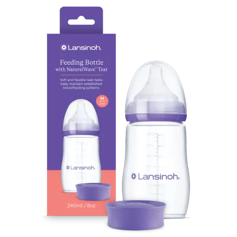Lansinoh Butelka do karmienia NaturalWave 240 ml ze smoczkiem M