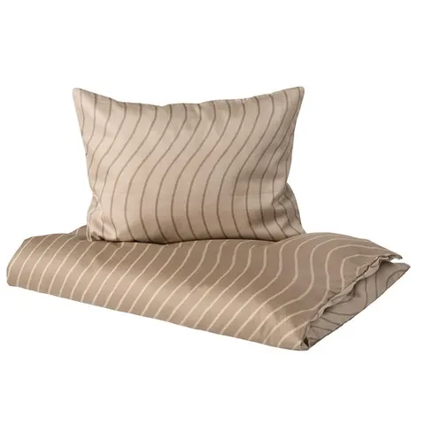 LEANDER Woodland Organic – pościel niemowlęca 70 × 100 cm – Cappuccino