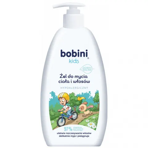 BOBINI KIDS Żel do mycia ciała i włosów HYPOALERGICZNY, 500 ml
