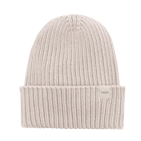YOSOY Czapka z wełny merino Cappuccino M