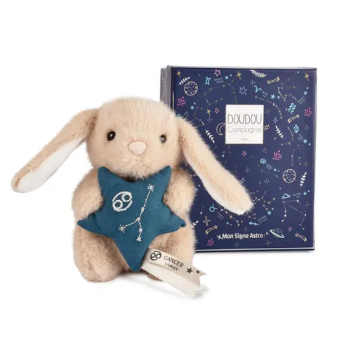 SCANDINAVIAN Doudou Astro królik znak zodiaku Rak 12 cm