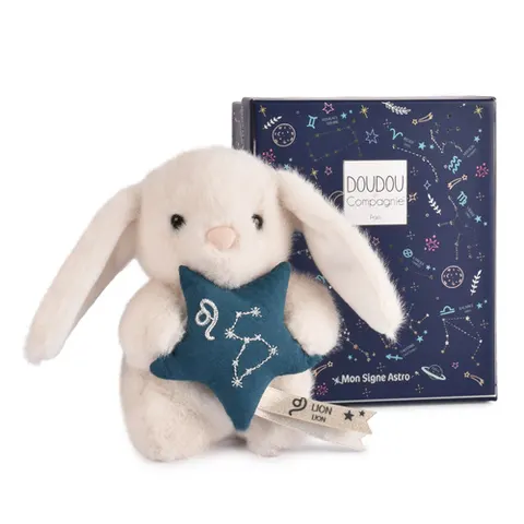 SCANDINAVIAN Doudou Astro królik znak zodiaku Lew 12 cm
