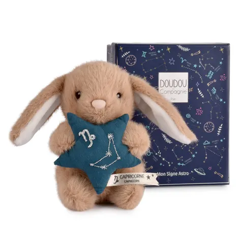 SCANDINAVIAN Doudou Astro królik znak zodiaku Koziorożec 12 cm