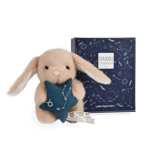 SCANDINAVIAN Doudou Astro królik znak zodiaku Byk 12 cm