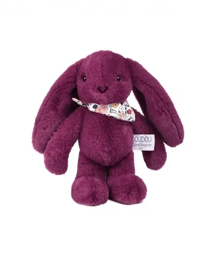 SCANDINAVIAN Doudou Lapin Fleurette królik śliwka 25 cm