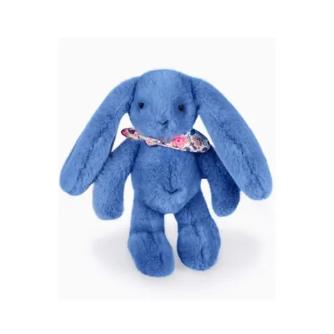 SCANDINAVIAN Doudou Lapin Fleurette królik niebieski 25 cm