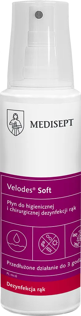 Preparat do do higienicznej i chirurgicznej dezynfekcji rąk - szybki w działaniu, delikatny dla dłoni (Velodes Soft Medisept)