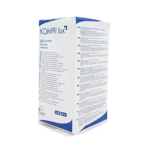 KOMPRI LUX KOMPRESY Z GAZY 5X5 cm - 100 szt.