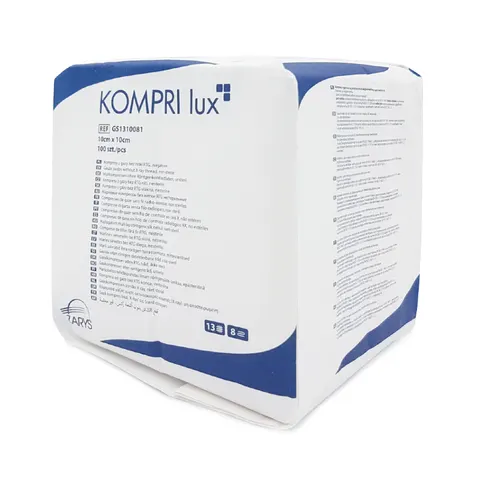 KOMPRI LUX KOMPRESY Z GAZY 10X10 cm - 100 szt.
