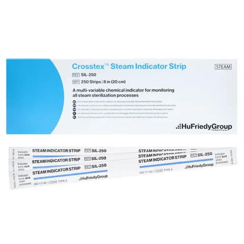 Paski do sterylizacji CROSSTEX STEAM INDICATOR STRIP - 250 szt. / REF: SIL-250