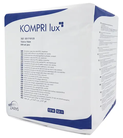 KOMPRI LUX KOMPRESY Z GAZY 10x10cm - 500 szt.