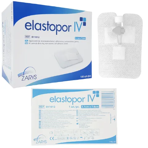 Elastopor IV opatrunek do mocowania kaniul 5,1x7,6 cm - 1 szt.