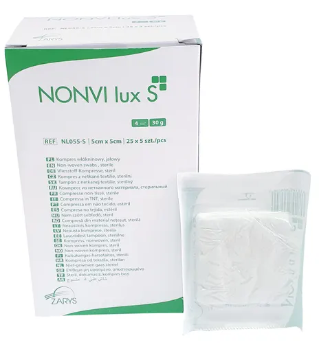 Nonvi lux S Kompresy włókninowe jałowe 5x5 cm 125 szt.