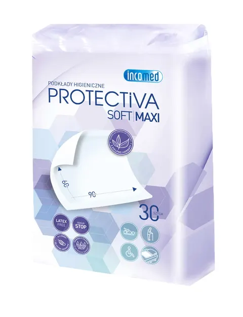 Protectiva Soft MAXI Podkłady chłonne 60x90cm 30 szt. Chłonność: 2100ml (tzw. 6 kropli)