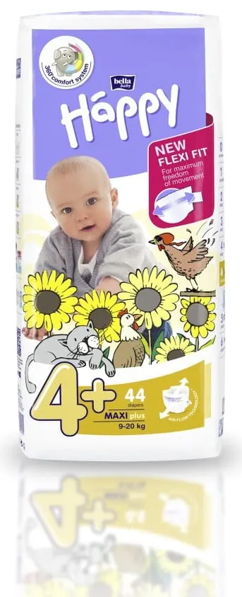 Pieluszki Bella Happy MAXI PLUS (4+) 9-20kg - 44 szt.