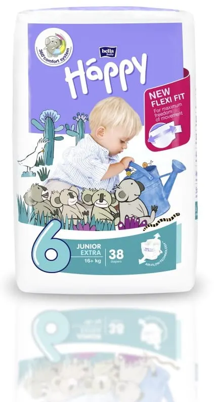 Pieluszki Bella Baby Happy JUNIOR EXTRA (6) 16+kg 38 szt.