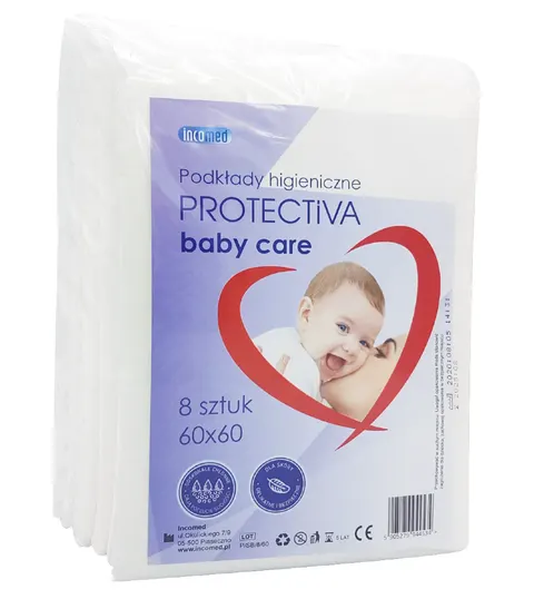 Podkłady higieniczne 60x60 Protectiva Baby Care - 8 szt.