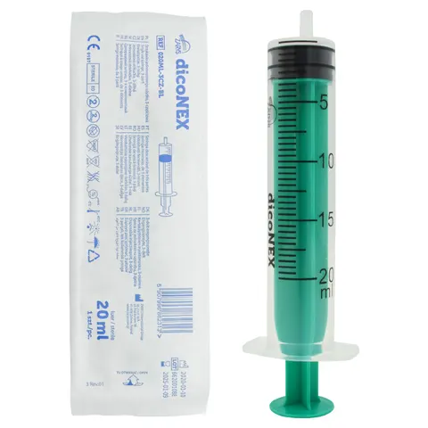 dicoNEX Strzykawka 3-częściowa luer 20ml - 1 szt.