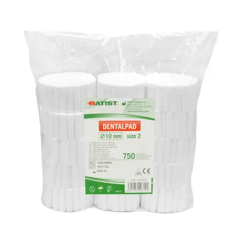Wałeczki stomatologiczne DENTALPAD 10 mm - 300g / 750 szt.