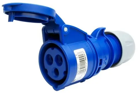 Gniazdo przenośne GP163, 16A 230V 2P+Z IP44