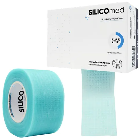SILICOmed ™ - Przylepiec silikonowy chirurgiczny 2,5cm x 5m - 12 rolek