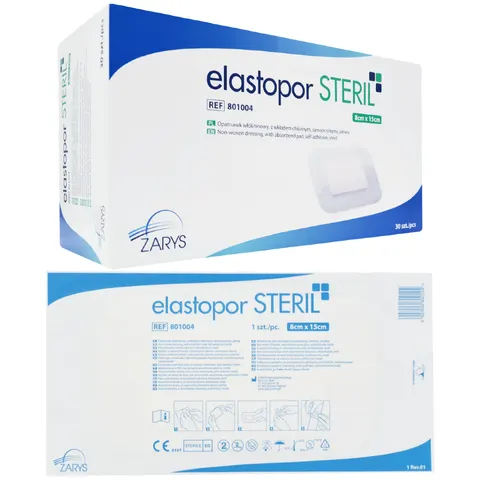 elastopor STERIL Plaster z opatrunkiem chłonnym 8x15 cm - 30 szt.