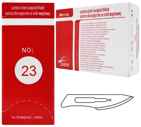 Ostrza chirurgiczne ZARYS 100 szt. - NR 23
