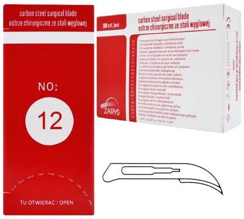 Ostrza chirurgiczne ZARYS 100 szt. - NR 12