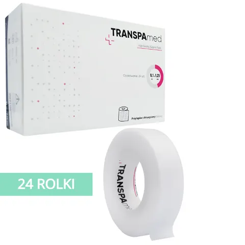 TRANSPAmed™ - Przylepiec foliowy chirurgiczny 9,1m x 1,25cm - 24 szt.