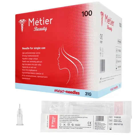 Igły do mezoterapii 31G 0,26 x 6mm Métier Medical - 100 szt. / REF: 110032