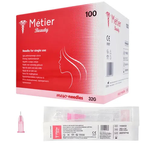 Igły do mezoterapii 32G 0,24 x 4mm Métier Medical - 100 szt. / REF: 110033