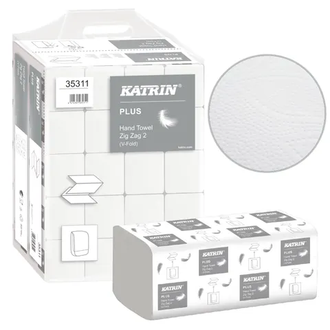 Ręcznik Papierowy ZZ Katrin 35311 PLUS w składce 23x22,4 cm 2-warstwowy - 4000 listków